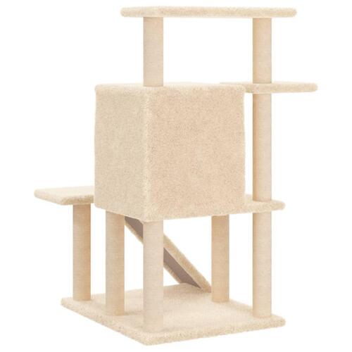 Kradsetræ med sisalkradsestolper 97 cm cremefarvet