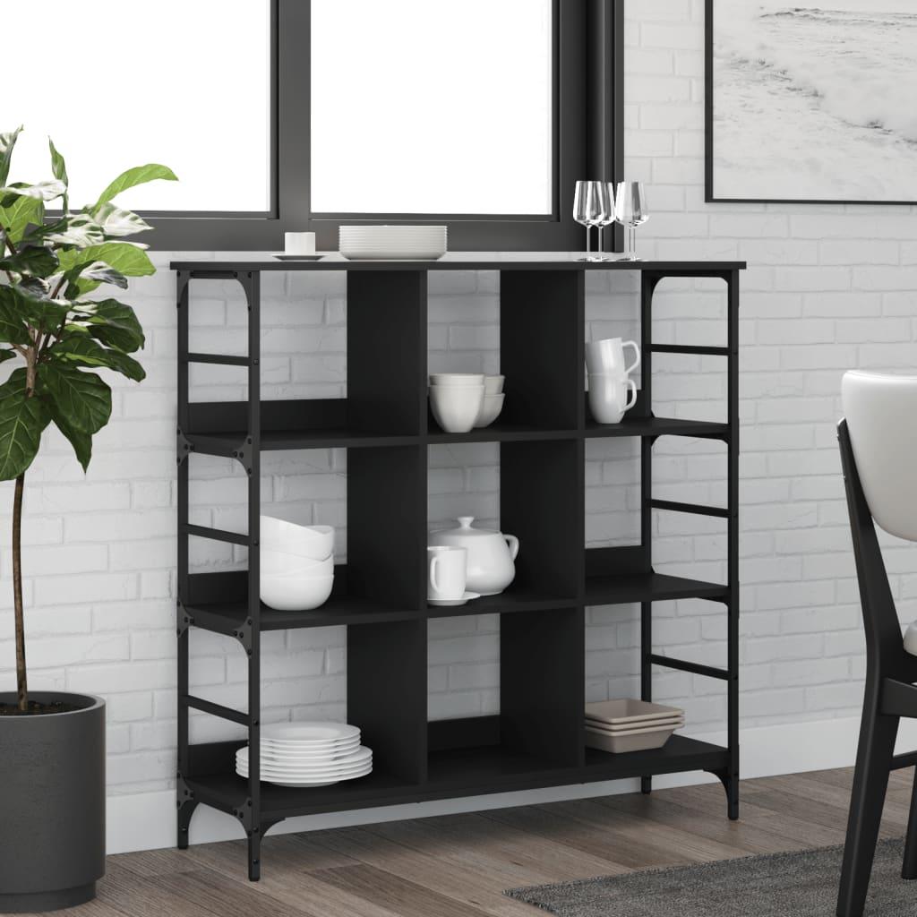 Skænk 102x32x103,5 cm konstrueret træ sort billede