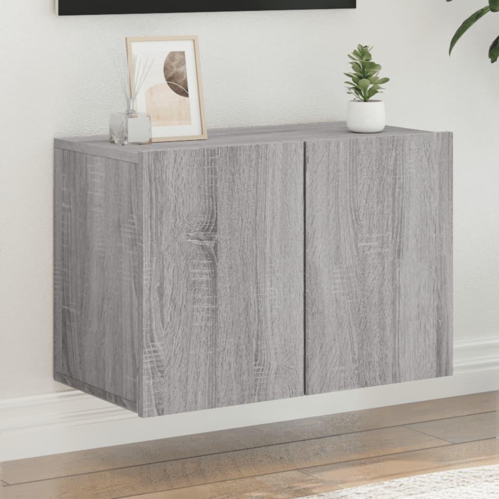 Væghængt tv-bord 60x30x41 cm grå sonoma-eg