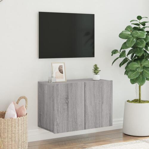 Væghængt tv-bord 60x30x41 cm grå sonoma-eg