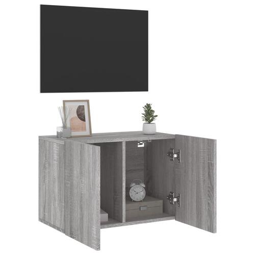 Væghængt tv-bord 60x30x41 cm grå sonoma-eg