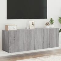Væghængte tv-borde 2 stk. 60x30x41 cm grå sonoma-eg