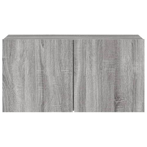 Væghængt tv-bord 80x30x41 cm grå sonoma-eg