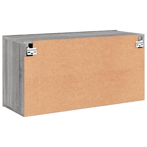 Væghængt tv-bord 80x30x41 cm grå sonoma-eg