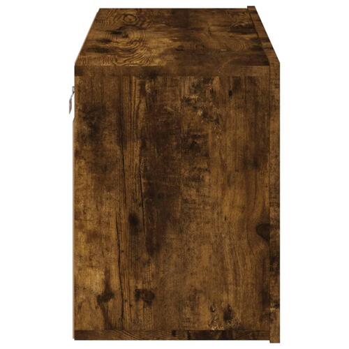 Væghængt tv-bord 80x30x41 cm røget egetræsfarve