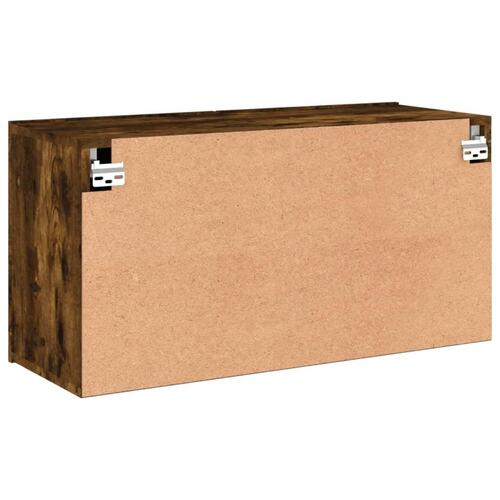 Væghængt tv-bord 80x30x41 cm røget egetræsfarve