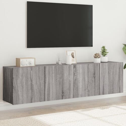 Væghængte tv-borde 2 stk. 80x30x41 cm grå sonoma-eg