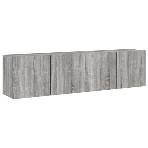 Væghængte tv-borde 2 stk. 80x30x41 cm grå sonoma-eg