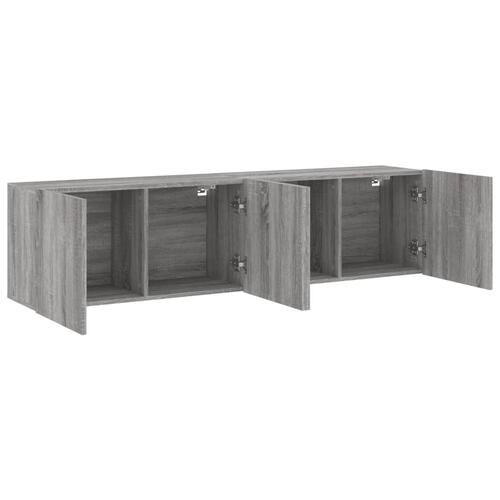 Væghængte tv-borde 2 stk. 80x30x41 cm grå sonoma-eg