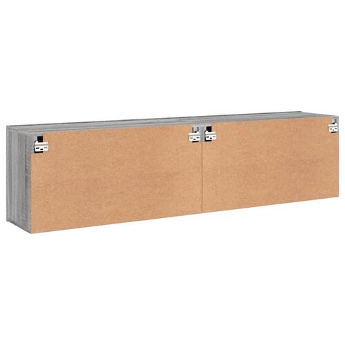 Væghængte tv-borde 2 stk. 80x30x41 cm grå sonoma-eg