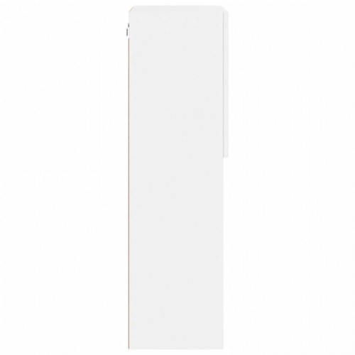 Tv-bord med LED-lys - væghængt 40,5×30×102 cm, hvid