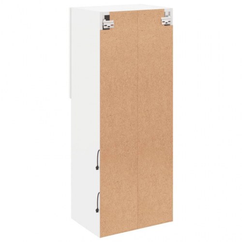 Tv-bord med LED-lys - væghængt 40,5×30×102 cm, hvid