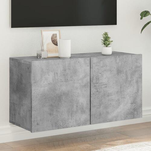 Væghængt tv-bord 80x30x41 cm betongrå