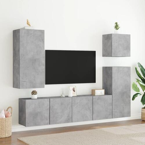 Væghængt tv-bord 80x30x41 cm betongrå
