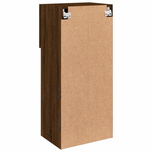 Tv-bord med LED-lys 40,5x30x90 cm brun egetræsfarve