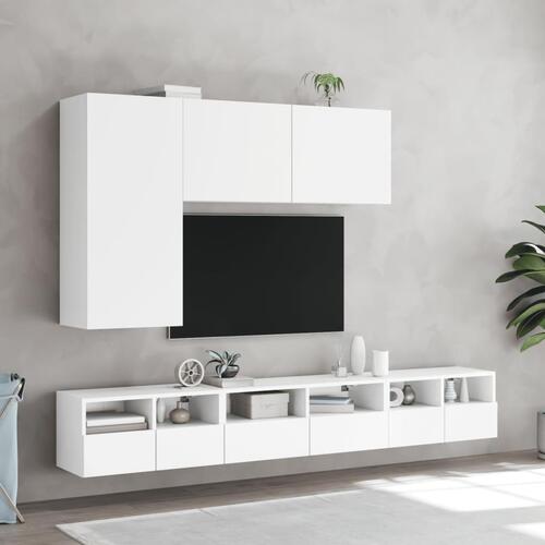 Væghængt tv-bord 100x30x41 cm hvid