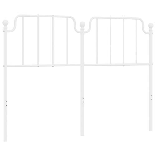 Sengegavl 135 cm metal hvid