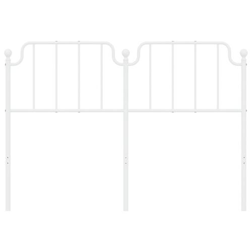 Sengegavl 135 cm metal hvid