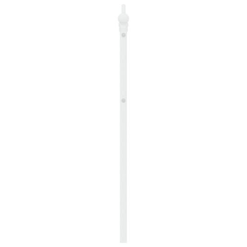 Sengegavl 135 cm metal hvid