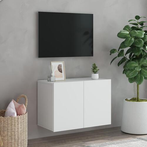 Væghængt tv-bord 60x30x41 cm hvid