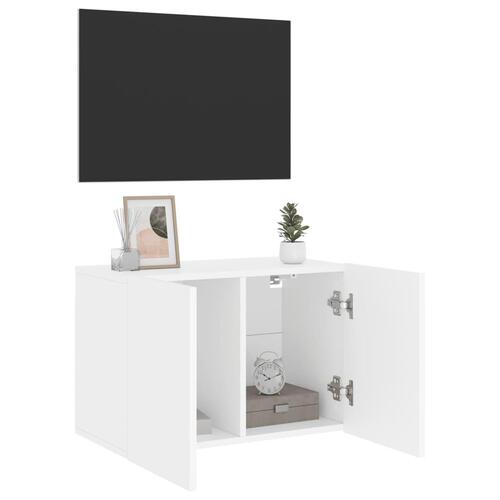 Væghængt tv-bord 60x30x41 cm hvid
