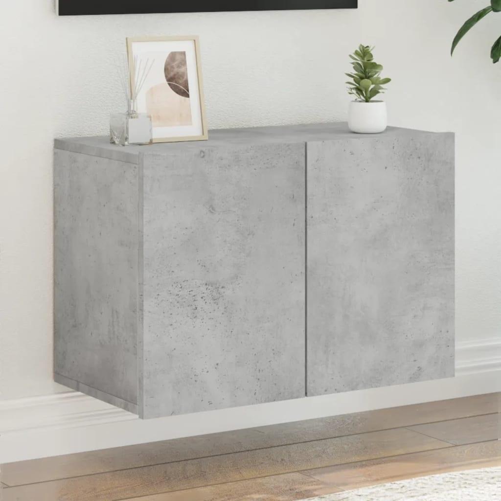 Væghængt tv-bord 60x30x41 cm betongrå
