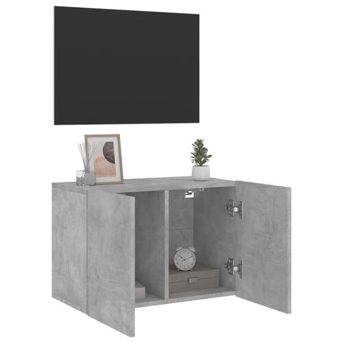 Væghængt tv-bord 60x30x41 cm betongrå
