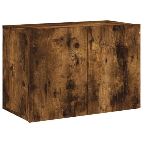 Væghængt tv-bord 60x30x41 cm røget egetræsfarve