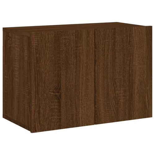 Væghængt tv-bord 60x30x41 cm brun egetræsfarve