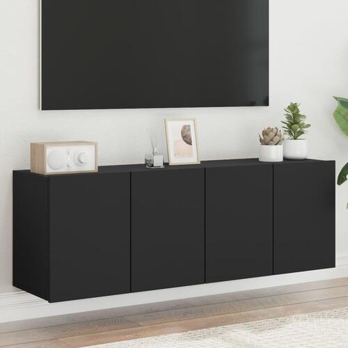 Væghængte tv-borde 2 stk. 60x30x41 cm sort