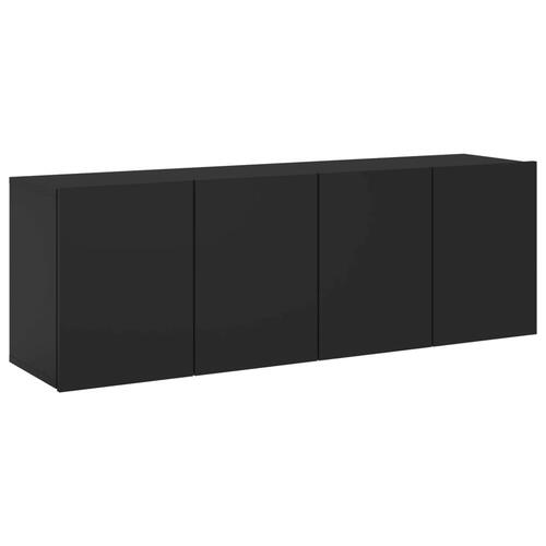 Væghængte tv-borde 2 stk. 60x30x41 cm sort