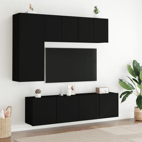Væghængte tv-borde 2 stk. 60x30x41 cm sort