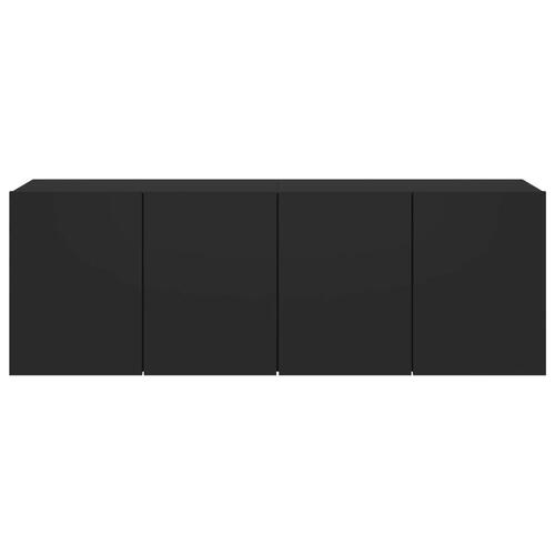 Væghængte tv-borde 2 stk. 60x30x41 cm sort