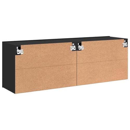 Væghængte tv-borde 2 stk. 60x30x41 cm sort