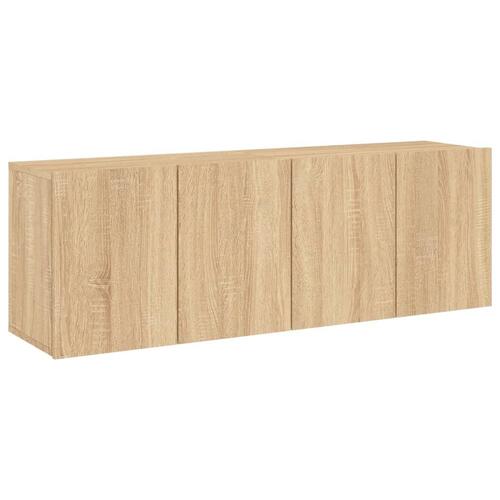Væghængte tv-borde 2 stk. 60x30x41 cm sonoma-eg