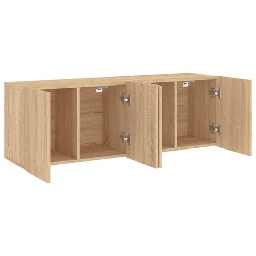 Væghængte tv-borde 2 stk. 60x30x41 cm sonoma-eg