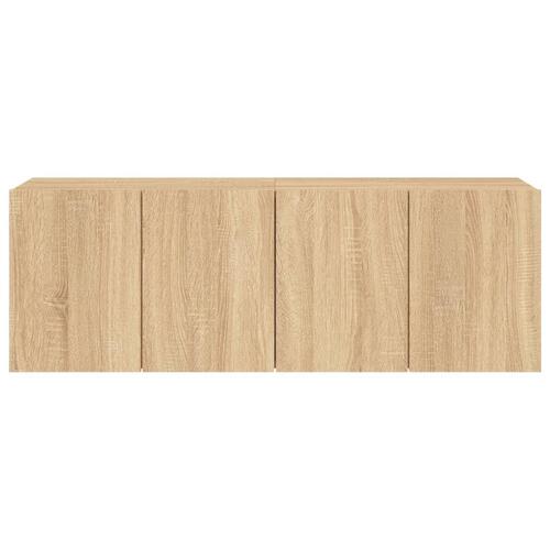 Væghængte tv-borde 2 stk. 60x30x41 cm sonoma-eg