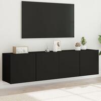 Væghængte tv-borde 2 stk. 80x30x41 cm sort