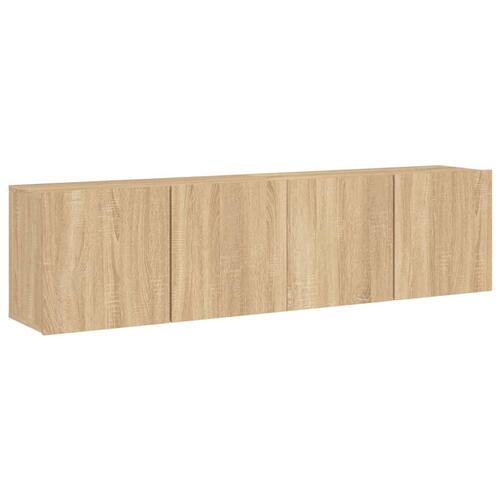 Væghængte tv-borde 2 stk. 80x30x41 cm sonoma-eg