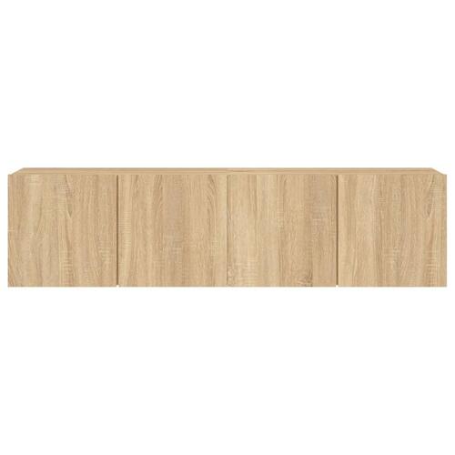 Væghængte tv-borde 2 stk. 80x30x41 cm sonoma-eg