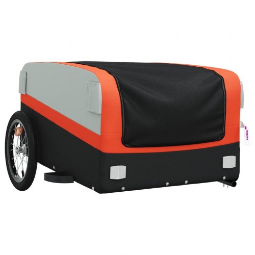 Cykelanhænger 45 kg - jern, sort/orange