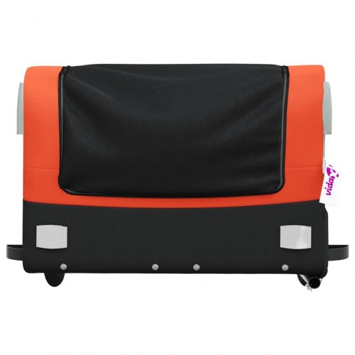 Cykelanhænger 45 kg - jern, sort/orange