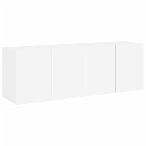 Væghængte tv-borde 2 stk. 60x30x41 cm hvid