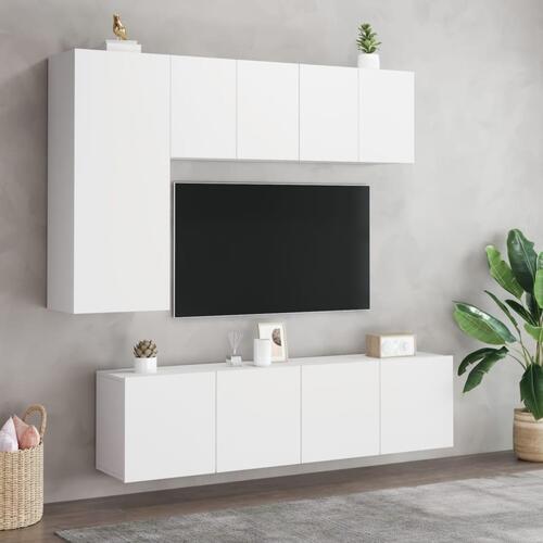 Væghængte tv-borde 2 stk. 60x30x41 cm hvid