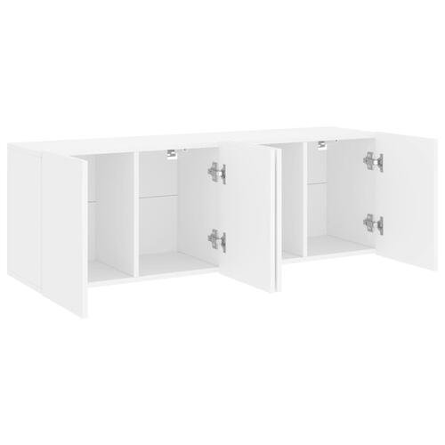 Væghængte tv-borde 2 stk. 60x30x41 cm hvid