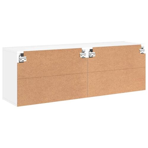 Væghængte tv-borde 2 stk. 60x30x41 cm hvid