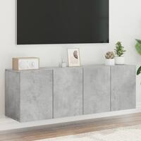 Væghængte tv-borde 2 stk. 60x30x41 cm betongrå