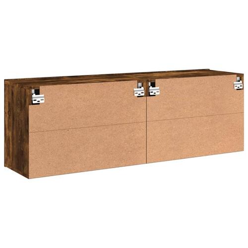 Væghængte tv-borde 2 stk. 60x30x41 cm røget egetræsfarve