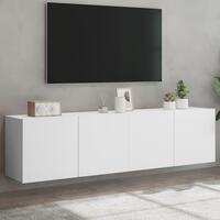 Væghængte tv-borde 2 stk. 80x30x41 cm hvid