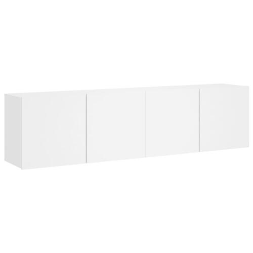 Væghængte tv-borde 2 stk. 80x30x41 cm hvid
